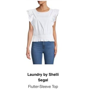 Laundry by Shelli Segal | Flutter- Sleeve Top | Size XL
